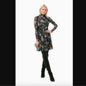 La Vie Rebecca Taylor Long Sleeve Faded Garden Dress
